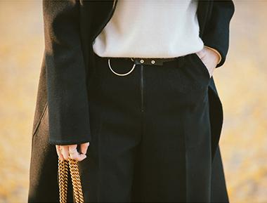 金属圆环西装裤