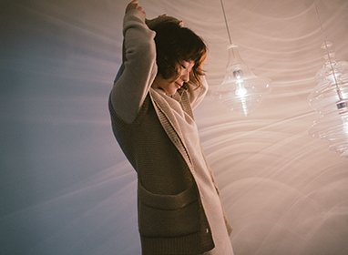 手工连帽针织背心