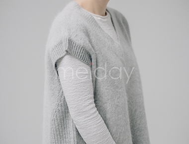 安哥拉V领毛背心